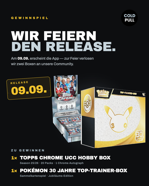 Zu gewinnen: Topps Chrome UCC Hobby Box & Pokémon 30-Jahre-Box